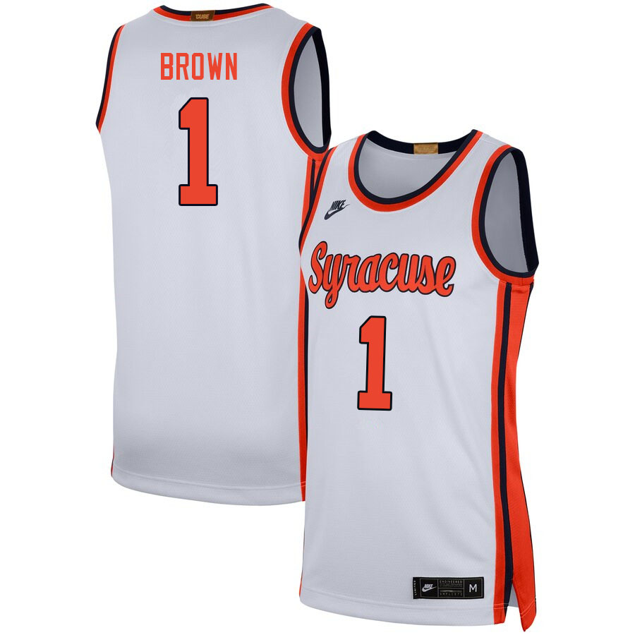 Men #1 Maliq Brown Syracuse Orange College 2022-23 Stitched Basketball Jerseys Sale-Retro